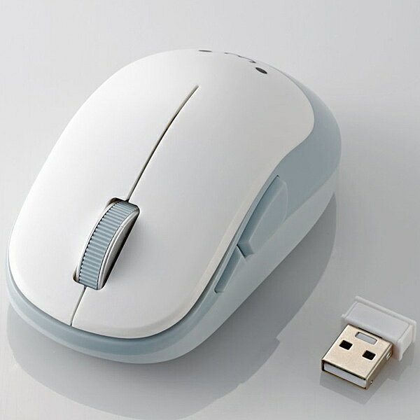 ELECOM M-DY13DBWH BlueLEDマウス/ EPRIM/ 無線/ 5ボタン/ ホワイト