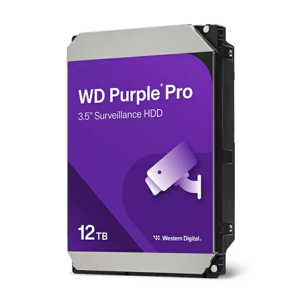 WESTERN DIGITAL 0718037-901299 WD Purple Pro セキュリティシステム向け SATA3 6Gbps(SATA6G) 3.5型 ハードディスク 12TB WD122PURP