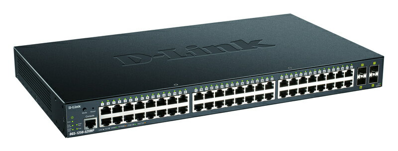 D-Link DGS-1250-52XMP/A2 DGS-1250-52XMP ギガビットL2スマートマネージドスイッチ、PoE+対応(最大370W給電)、10/ 100/ 1000BASE-Tポート×48、10G SFP+スロット×4、リミテッドライフタイム保証対象