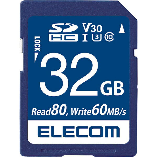 ELECOM MF-FS032GU13V3R SDHC/ ǡ쥵ӥ/ ӥǥԡɥ饹б/ UHS-I U3 80M...