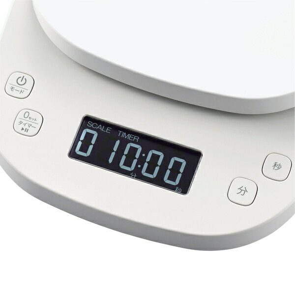 ELECOM HCS-KS03WH キッチンスケール/ タイマー付/ 最大2kg/ 最小0.1g表示/ ホワイト【在庫目安:お取り寄せ】