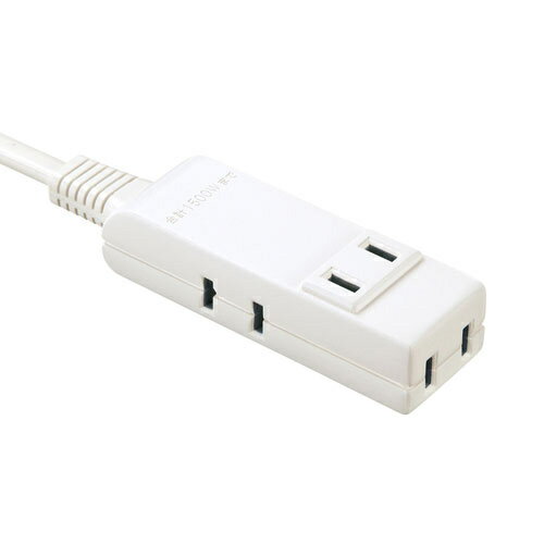 サンワサプライ TAP-M802W マイクロ電源タップ（収納式スイングプラグ・4個口・0.2m・ホワイト）