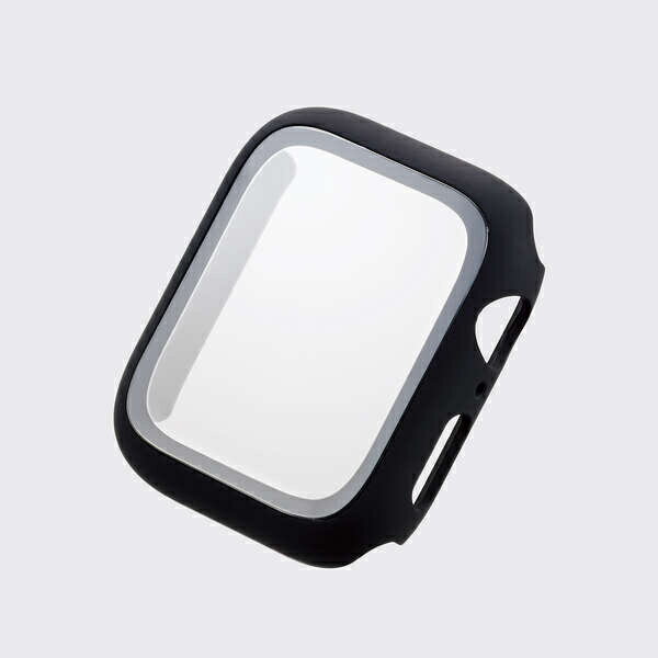 ELECOM AW-44CSPCGBK Apple Watch 44mm用フルカバーケース/ ガラス/ ブラック