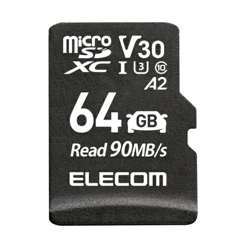 ELECOM MF-DRMR064GU13 microSDXCカード/ 車載用/ 高耐久/ UHS-I/ 64GB ELECOM MF-DRMR064GU13 microSDXCカード/ 車載用/ 高耐久/ UHS-I/ 64GB
