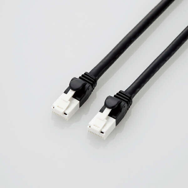 ELECOM GM-LDGPAT/BK50 LANケーブル/ PS5対応/ CAT6A準拠/ 爪折れ防止/ 5.0m/ ブラック