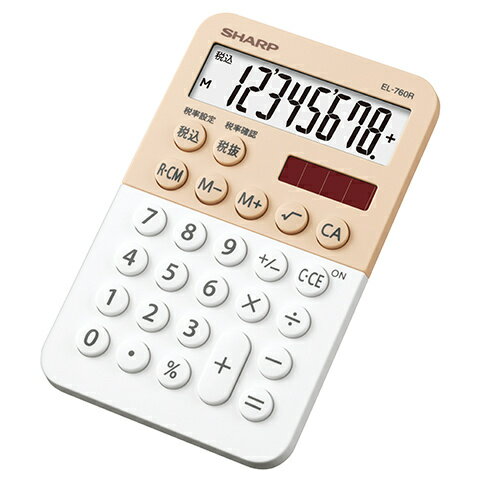 SHARP EL-760R-WX カラーデザイン電卓 8桁 (ミニミニナイスサイズタイプ) ホワイト系 SHARP EL-760R-WX カラーデザイン電卓 8桁 (ミニミニナイスサイズタイプ) ホワイト系