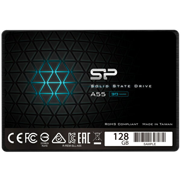 シリコンパワー SPJ128GBSS3A55B 【SSD】SATA3準拠6Gb/ s 2.5インチ 7mm 128GB