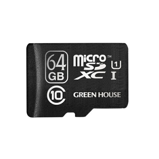 GREEN HOUSE GH-SDMRXCUB64G microSDXCカード UHS-I U1 クラス10 64GB GREEN HOUSE GH-SDMRXCUB64G microSDXCカード UHS-I U1 クラス10 64GB