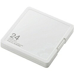 ELECOM CMC-SDCPP24WH メモリカードケース/ インデックス台紙付き/ SD12枚+microSD12枚収納/ ホワイト