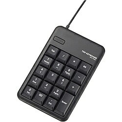 ELECOM TK-TCM011BK USBテンキーボード/ Mサイズ/ メンブレン/ ブラック