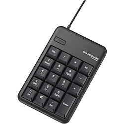 ELECOM TK-TCM012BK 2ポートUSB2.0ハブ付テンキーボード/ Mサイズ/ メンブレン/ ブラック ELECOM TK-TCM012BK 2ポートUSB2.0ハブ付テンキーボード/ Mサイズ/ メンブレン/ ブラック