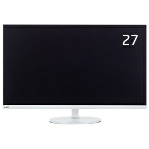 NEC LCD-AS274F 27型3辺狭額縁VAワイド液晶ディスプレイ（白色）/ 1920×1080/ DisplayPort、ミニD-Sub15ピン、HDMI、ステレオミニジャック/ ホワイト/ スピーカ/ 〔5年保証〕