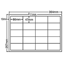 シートカットラベル B4版 20面付(1ケース500シート) 詳細スペック タイプ専用紙 サイズ(規格)B4 入数500シート/ケース 白色度80% GPN(グリーン購入ネットワーク)登録