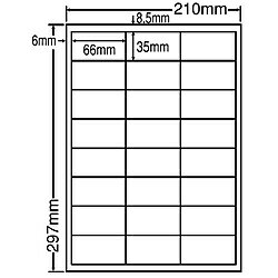 東洋印刷 LDW24UE シートカットラベル A4版 24面付(1ケース500シート)