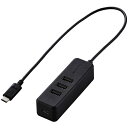 ELECOM U2HC-T431PBK USB Type C ハブ/ USB2.0/ USB-Aメス3ポート/ USB Power Delivery対応Type-C1ポート/ ケーブル30cm/ ブラック(2)