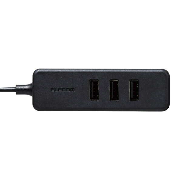 ELECOM U2HC-T431PBK USB Type C ハブ/ USB2.0/ USB-Aメス3ポート/ USB Power Delivery対応Type-C1ポート/ ケーブル30cm/ ブラック