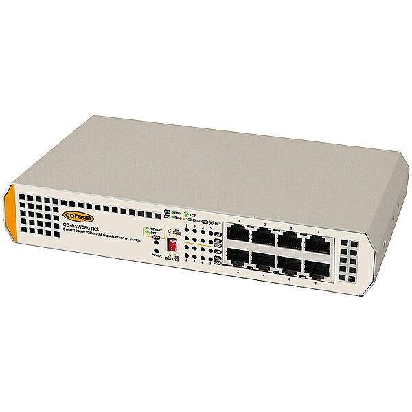 コレガ CO-BSW08GTX3 レイヤー2スイッチ