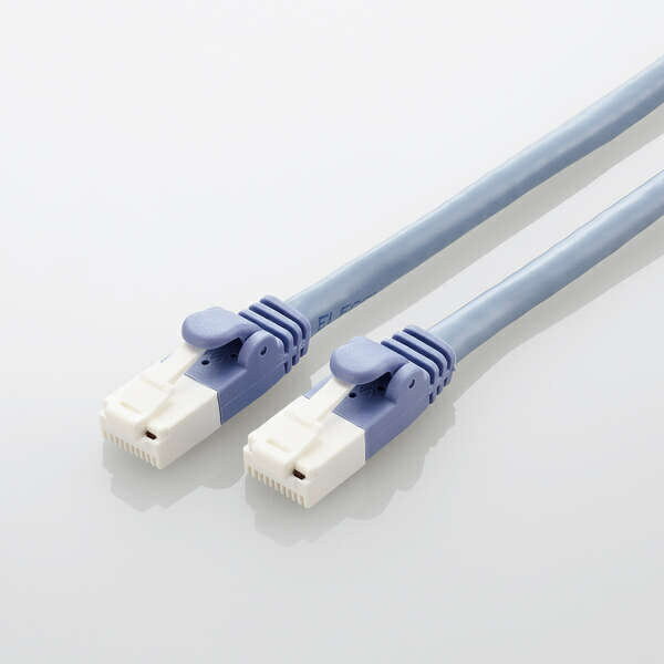 ELECOM LD-GPT/BU2/RS1 LANケーブル/ CAT6準拠/ EU RoHS指令準拠/ 爪折れ防止/ 簡易パッケージ仕様/ 2m..