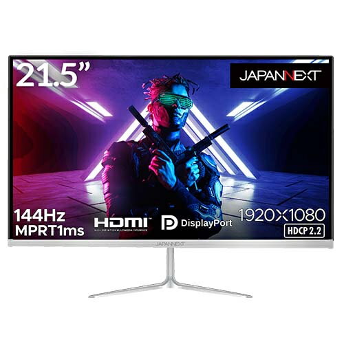 JAPANNEXT JN-T215FLG144FHD ゲーミング液晶ディスプレイ 21.5型/ 1920×1080/ HDMI×1、DP×1/ ブラック/ スピーカー/ 2年保証