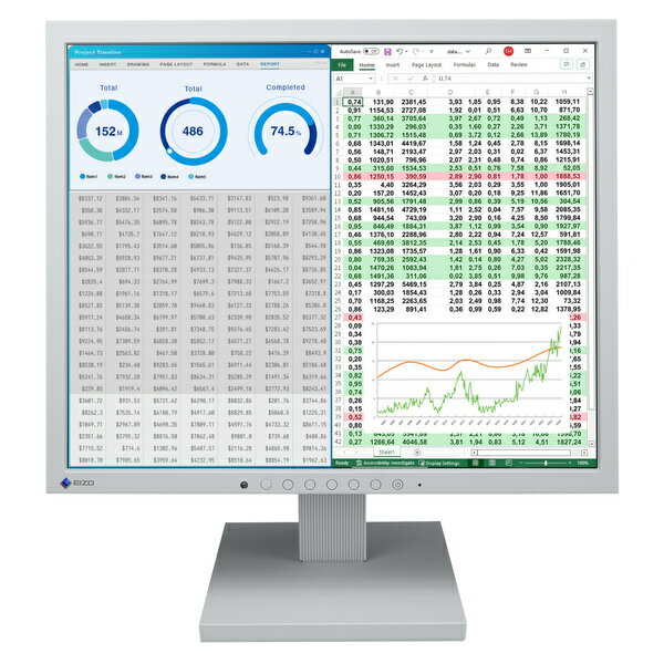 EIZO S1734-TGY 液晶ディスプレイ 17型/ 1280×1024/ DVI、D-Sub/ セレーングレイ/ スピーカー：なし