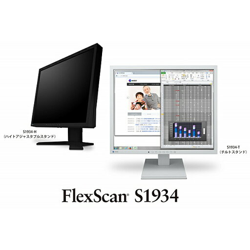 EIZO S1934-HGY 液晶ディスプレイ 19型/ 1280×1024/ DVI、D-Sub、DisplayPort/ セレーングレイ/ スピーカー:あり EIZO S1934-HGY 液晶ディスプレイ 19型/ 1280×1024/ DVI、D-Sub、DisplayPort/ セレーングレイ/ スピーカー:あり