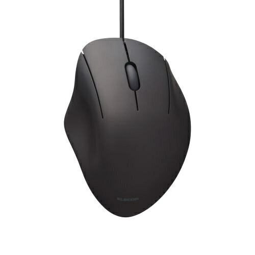 ELECOM M-SH10UBSKBK マウス/ SHELLPHA/ 有線/ 3ボタン/ Mサイズ/ 抗菌仕様/ 静音設計/ ブラック