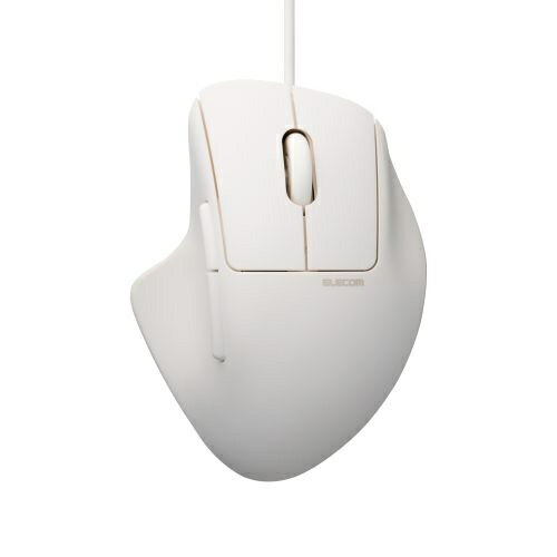 ELECOM M-SH30UBSKWH マウス/ SHELLPHA/ 有線/ 5ボタン+チルト/ Mサイズ/ 抗菌仕様/ 静音設計/ ホワイト