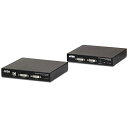 USB DVIデュアルディスプレイ HDBaseT 2.0 KVMエクステンダー CE624は、2系統のDVI信号、USB 2.0信号、PCM 2chデジタルオーディオ信号、およびRS-232シリアル信号を、カテゴリ6/6aケーブル1本で最大100m延長できる最新のHDBaseT 2.0テクノロジーを搭載したKVMエクステンダーです。ローカルユニットとリモートユニット間をケーブル1本で接続するだけで、コンピューターから最大100m離れた場所にコンソール(DVIデュアルディスプレイ・USBキーボード/マウス）やUSB周辺機器、シリアルデバイスを設置することができます。最大解像度は1920×1200まで対応します。