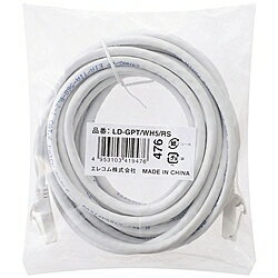 乐天商城 - ELECOM LD-GPT/WH5/RS RoHS指令準拠LANケーブル/ CAT6/ 爪折れ防止/ 5m/ ホワイト/ 簡易パッケージ仕様