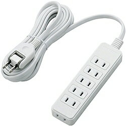 ELECOM T-S02-2630WH 電源タップ/ スイングプラグ/ 6個口/ 3m/ ホワイト