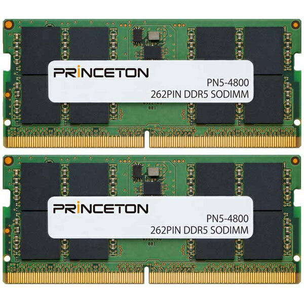 プリンストン PN5-4800-16GX2 32GB(16GB 2枚組) DDR5-4800 262Pin SODIMM