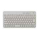 ELECOM TK-CM10BMKIV キーボード/ Bluetooth/ メンブレン式/ コンパクト/ Caps Lock機能無効化スイッチ搭載/ 抗菌/ アイボリー