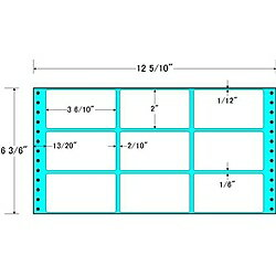 東洋印刷 MT12G タックフォームラベル 12 5/ 10インチ×6 3/ 6インチ 9面付(1ケース1000折)
