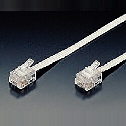 JVCケンウッド TF-1100F-W フラットモジュラーコード 6極4芯タイプ(10M) 白色