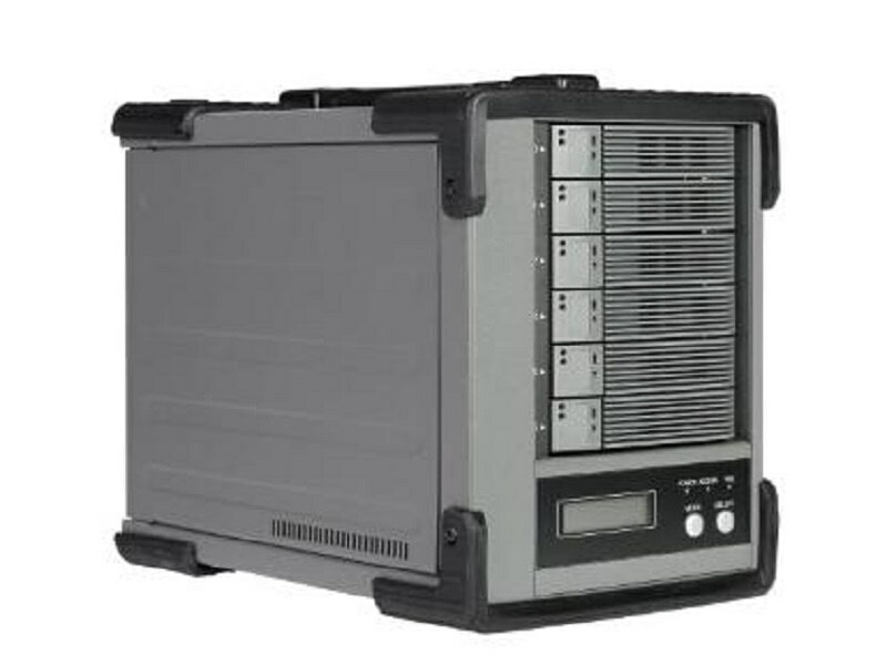 バイオス EM256B32-1T06 ECLAIRPRO Mobileシリーズ EM256B32 USB3.2（Gen2）対応 ハードウェアRAID対応 可搬型ハンドル付きDAS 総容量6TB（1TB×6ドライブ）