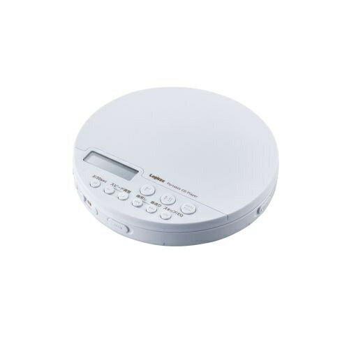 Logitec LCP-PAPB02WH ポータブルCDプレーヤー/ リモコン付属/ 有線＆Bluetooth対応/ ホワイト