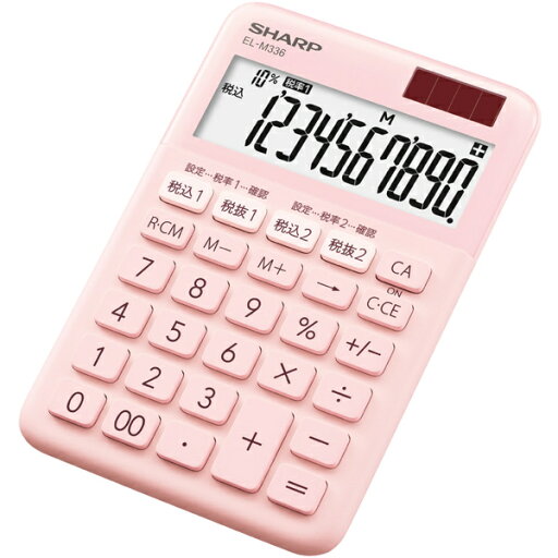 SHARP EL-M336-PX 電卓 10桁 (ミニナイスサイズタイプ) ピンク系 SHARP EL-M336-PX 電卓 10桁 (ミニナイスサイズタイプ) ピンク系