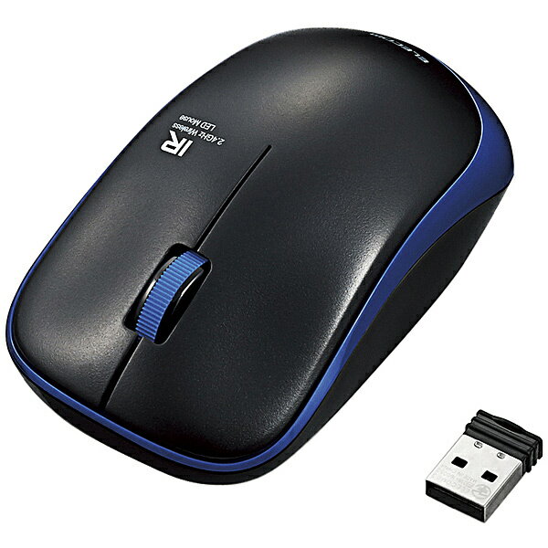 ELECOM M-IR07DRSBU IRマウス/ ENELOシリーズ/ 静音ボタン/ 無線/ 3ボタン/ 省電力/ ブルー