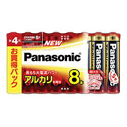 Panasonic LR03XJ/8SW アルカリ乾電池 単4形 8本シュリンクパック Panasonic LR03XJ/8SW アルカリ乾電池 単4形 8本シュリンクパック