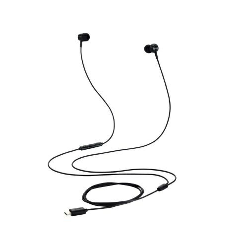 ELECOM EHP-DF14CMBK 有線イヤホン/ USB Type-C/ 高耐久/ カナル/ 10mmドライバ/ ブラック