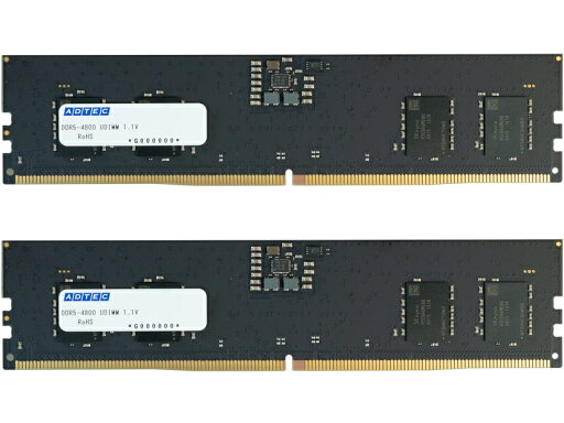 アドテック ADS4800D-32GW DDR5-4800 UDIMM 32GB×2枚 アドテック ADS4800D-32GW DDR5-4800 UDIMM 32GB×2枚