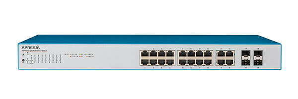 APRESIA Systems APLGS120GTPOE2 ApresiaLightGS120GT-PoE2 【5年間先出しセンドバック付】PoE 対応レイヤー2 WebスマートスイッチングHUB (16port)