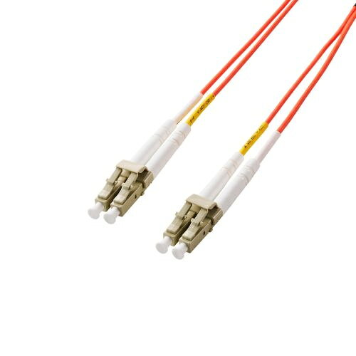 光ファイバー/LC-LC/2芯/OM2/10m ■光で信号を伝送し、大容量のデータ伝送が可能な光ファイバーケーブルです。短距離伝送が可能です。 ■外部からのノイズの影響がなく安定した高速通信、長距離信号伝送が可能です。 ■取り外し可能なラッチ方式のLCコネクターを採用しています。コネクターは分割可能です。 ■伝送損失が低く、広帯域にて高品質かつ安定した通信が可能なマルチモード(OM2)光ファイバーです。 ■2本の光ファイバーを内蔵したケーブルで、双方向通信や冗長化に適しています。 ■外皮にはLSZH(低発煙・無ハロゲン)材料を採用しており、燃焼時に有害なガスや大量の煙を発生しにくく、安全性に優れています。 ■ケーブル長:約10m ※コネクター含まず ■コネクター:LCコネクター×2 - LCコネクター×2 ■ファイバータイプ:マルチモード(OM2) ■適合規格:1000BASE-SX、100BASE-FX ■芯数:2芯 ■カラー:オレンジ ■外皮材質:LSZH ■ケーブル径:Φ2.0mm ■光ファイバーコア径:50μm ■光ファイバークラッド径:125μm ■環境配慮事項:EU RoHS指令準拠(10物質) ■パッケージ形態:袋+ステッカー 詳細スペック 長さ10m 色オレンジ 端子LCコネクター×2-LCコネクター×2 規格1000BASE-SX、100BASE-FX 電気用品安全法(本体)非対象 電気用品安全法(付属品等)付属品等無し