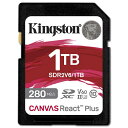 Canvas React Plus V60 SD メモリカード1TB KingstonのCanvas React Plus SD カードはエントリーレベルのUHS-II写真愛好家のために作られたもので、UHS-I よりも高いフレーム/秒 (fps) で4Kをキャプチャする新進のクリエイターが使用する標準的なUHS-IIカメラを補完する素晴らしいパフォーマンスを提供します。このカードはU3 およびV60スピードクラスを誇り、転送速度は最大 280MB、容量は最大1TBまでのラインナップとなります。