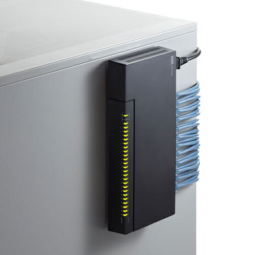 サンワサプライ LAN-GIGAP2402BK ギガビット対応 スイッチングハブ（24ポート・マグネット付き）