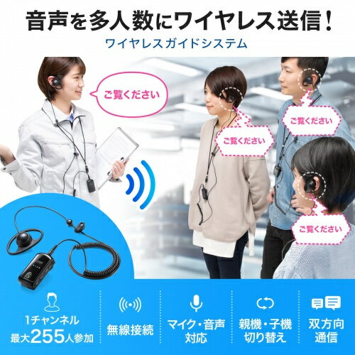 サンワサプライ MM-WGS4 ワイヤレスガイドシステム