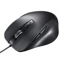サンワサプライ MA-YB518BK 有線ブルーLEDマウス(5ボタン・ブラック)(2)