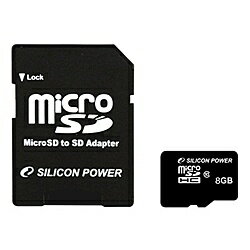 シリコンパワー SP008GBSTH010V10SP microSDHCカード 8GB (Class10) 5年保証 (SDHCアダプター付) シリコンパワー SP008GBSTH010V10SP microSDHCカード 8GB (Class10) 5年保証 (SDHCアダプター付)