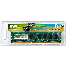 シリコンパワー SP008GBLTU133N02 メモリモジュール 240Pin DIMM DDR3-1333(PC3-10600) 8GB ブリスターパッケージ