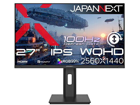 JAPANNEXT JN-IPS27Q3-HSP 液晶ディスプレイ 27型/ 2560×1440/ HDMI×1、DP×1/ ブラック/ スピーカー無/ 2年保証